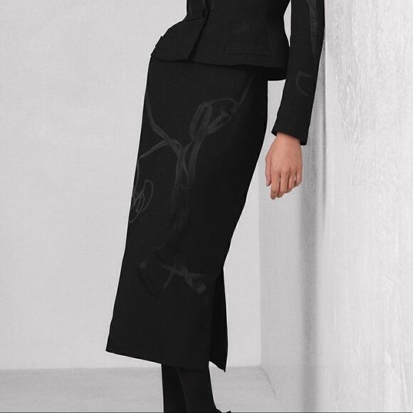 Ralph Lauren Cindy Bridle-Jacquard Pencil Skirt - Picture 10 of 16